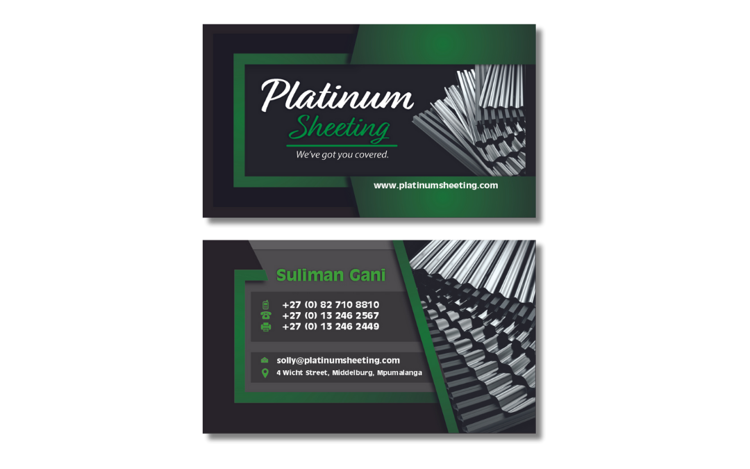 Platinum Sheeting Business Card
